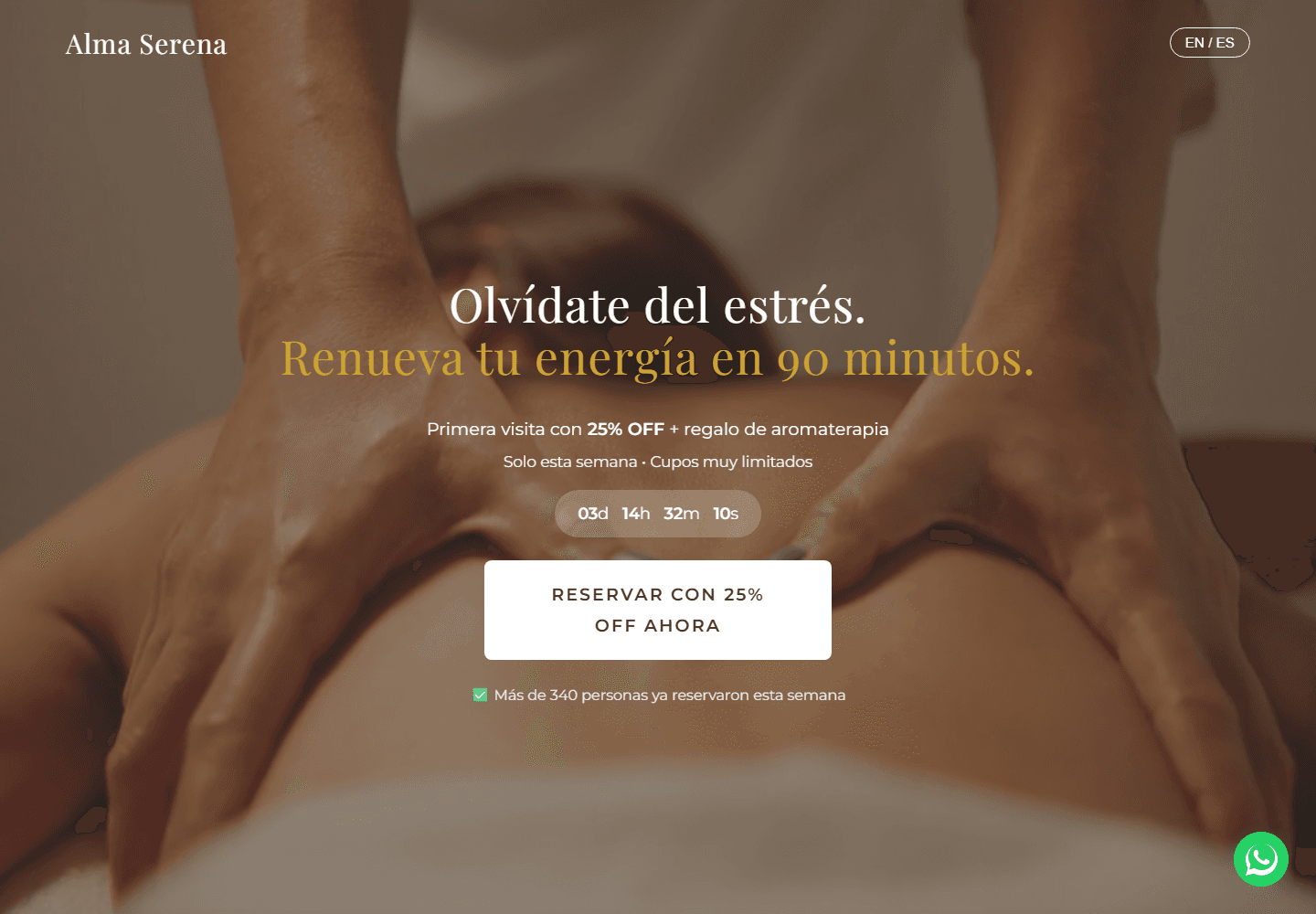 Alma Serena Spa captura desktop