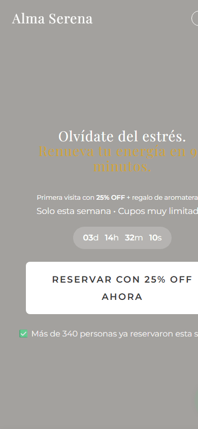 Alma Serena Spa captura móvil