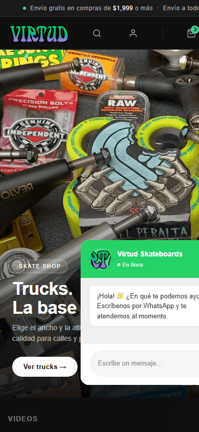 Virtud Skateboards captura móvil