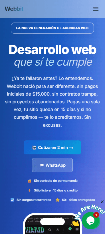Webbit captura móvil